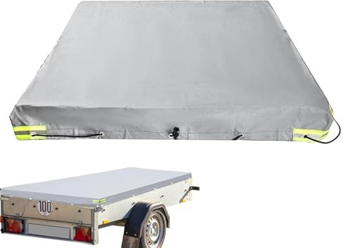 ycezw Bâche de remorque,Housse de Protection imperméable pour remorque Oxford 420D, Housse de remorque de Camping | Bâche Plate Coupe-Vent pour remorque, pour véhicules, Voitures, remorques de