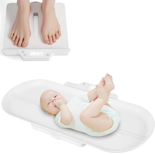 GYMAX Baby Scale with Detachable Tray, 5 Units & LED Screen | Infant Scale Weight Digital for Body Weight & Height Measurement, Newborn Scale for Infants Toddlers Pet Adult, Up to 150 kg