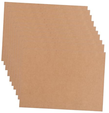 Homoyoyo 10pcs Heavy Duty Book Binding Board Vintage Kraft Paper Cardstock Sheets Sturdy Chipboard for Bookbinding Scrapbooking Album Making and Craft Crafts