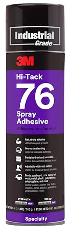 3M Hi-Tack 76 Spray Adhesive, Clear, 18.1-Ounce