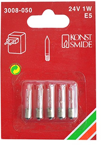 Konstsmide Ersatzbirne, 5er Blister, chiaro, 24V, E5 vite 3008-050