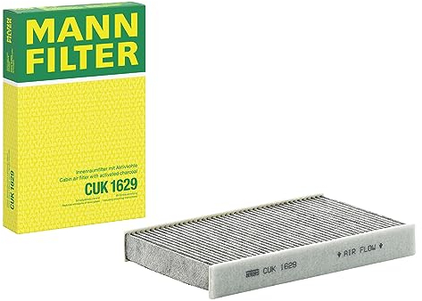 MANN-FILTER CUK 1629 Filtro aria cabina - Filtro Antipolline con Carbonio attivato - per Autovetture + veicoli commeriali