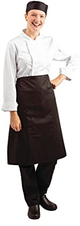 Regular Bistro Apron Polycotton Black Chefs Kitchen Catering Cooking Craft