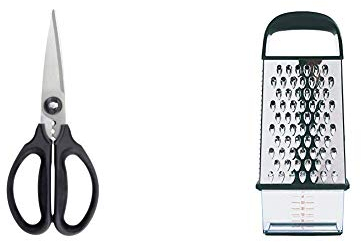 OXO Good Grips Kitchen and Herb Scissors & Good Grips Box Grater