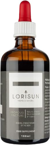LORISUN | Gotas de Tintura de Propóleo | 30% de Propóleo de Abeja Natural | Perfecto para Boca, Garganta y Labios | Producto Natural con muchos beneficios | 100ml