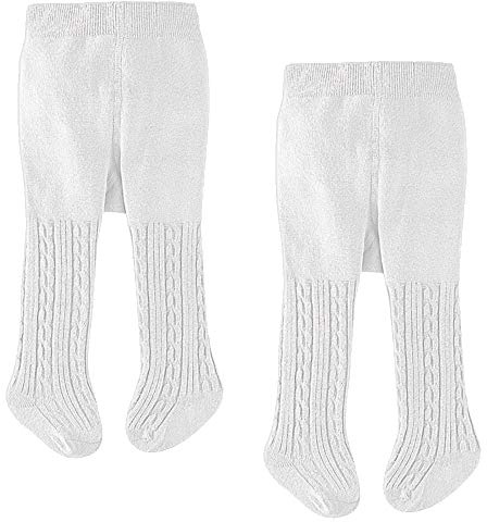 LXGKREL - Collants pour bébé (filles et garçons) - En coton, tricotés, doux, chauds et élastiques - 2 pièces - 0 à 24 mois
