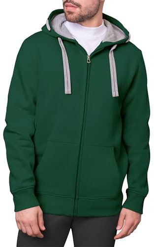 HRM Herren Jacket M Kapuzenpullover, Bottle-Green, XXL EU