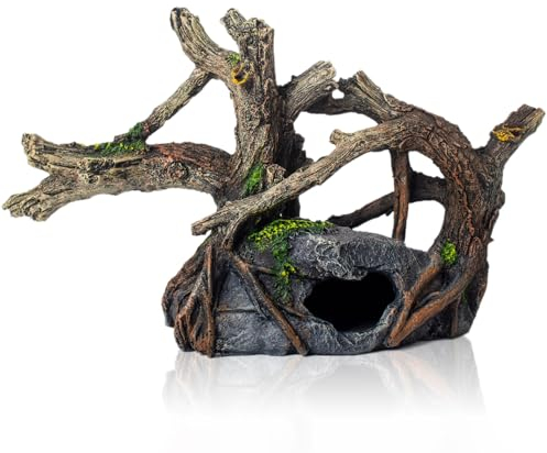 TAOMYPETS Aquarium Holz Kunstharz Holzdekor für Aquarien Fisch Tank Ornamente (A)