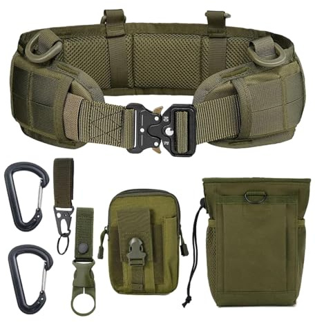 Tuxxjzm Cintura da combattimento utilitare,cintura da combattimento,8 pezzi - Cintura di sicurezza di vita dello strumento confortevole, cinture in nylon imbottite per guardia di sicurezza