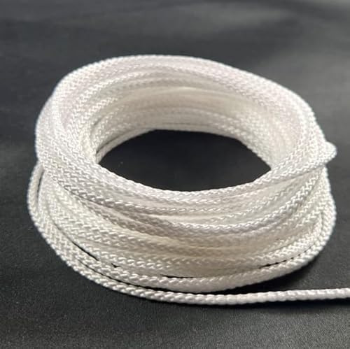 Byour3 - Corda per Tende - Cordino Bianco per Riloga Filo per Tende da Interni Cordoncino per Bastoni Tenda Bastone Estensibile Corda di Ricambio Super-Resistente Lavabile (Corda Bianca, 20 Mt)