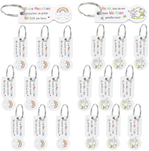 20 Stück Einkaufswagenlöser Erzieherin Geschenk Schlüsselanhänger Abschiedsgeschenk Erzieherin Kita Kindergarten Abziehbar Metall Einkaufswagenchip Einkaufswagen Öffner Beste Erzieherin der Welt