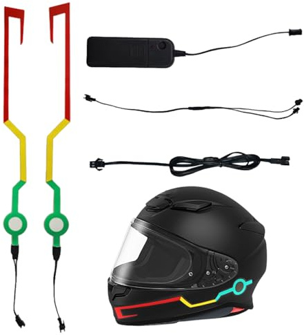 Vuggdt Helmet Lights LED Motorcycle | Helmet Lamp Strips | 3 Modes LED Strip Decoration Accessories for Women Men Adults Riding Bicycles Motorcycles