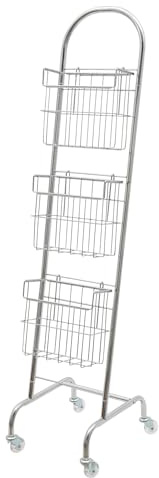 Présentoir À Magazines, Porte-Revues Multicouche Avec Roulettes, Étagère Bibliothèque Multifonction, Magazines, Catalogues Et Documentation, Pour Bureaux, Magasins De Détail Et Salons Professionnels
