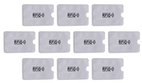 RFID-blockerande ärmar, RFID-blockerande ärm stöldskydd vattentät ID-korthållare plast kreditkortspåse 10 st