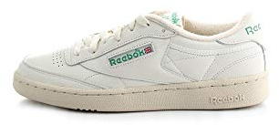 Reebok Men Club C 85 Vintage Sneaker, Top-Chalk/Paperwhite/Glen Green, 6