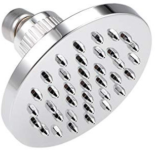 sourcing map Cabezal Ducha Alta Presión - Cabezal Ducha Lluvia 4 Pulgadas Ajustable 360 Grados, Cabezal Ducha Tipo Lluvia Acero Inoxidable G1/2