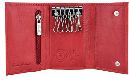 CONTE MASSIMO Llavero para Hombre y Mujer, Cuero Auténtico