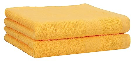 Betz 2-TLG. Handtuch-Set Premium 100% Baumwolle 2 Handtücher 50x100 cm Farbe honiggelb