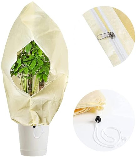 BDSHUNBF Cappuccio Protezione Piante 120x180cm, Copertura per Piante da Inverno con Cerniera, Protezione Invernale per Piante, Protezione Invernale Piante, Copri Piante Inverno Telo Piante Antigelo