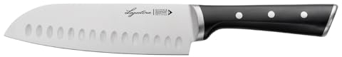 Lagostina Iceforce, Coltello Santoku 18 cm in Accaio Inox con Lama Raffreddata, Coltello da Cucina Ideale per Tagliare il Pesce, Resistente alla Corrosione