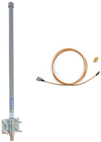 ADS-B Antenna 1090 MHz & 978 MHz Dual Band 6dBi High Gain with RG142 Cable SMA Male Connector Mcx Adaptor for ADSB Receiver RTL SDR Software Defined Radio USB Stick Dongle Tuner Receiver