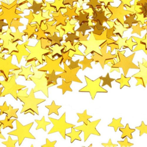 Stern Konfetti Gold Tischdeko, Streudeko Goldene Hochzeit, Glitzer Konfetti Geburtstag Deko, Deko Sterne Confetti Weihnachts Tischdeko, für Party Hochzeit Dekorationen, 30 Gramm/ 1 Tasche