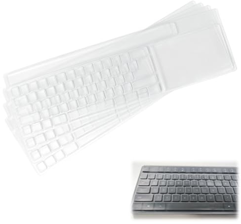 Lot de 4 Protections de Clavier en Silicone Transparent - Protection étanche et Anti-poussière pour claviers d’Ordinateur - Housses Flexibles et durables pour Une Utilisation Quotidienne ﻿ ﻿