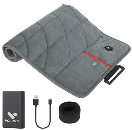 Manta eléctrica con batería inalámbrica, 10000 mAh, almohadilla térmica para espalda con 3 niveles de calor, cojín térmico eléctrico para espalda, hombros, abdomen, cuello, piernas, rodillas, cinta de