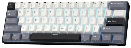 RK ROYAL KLUDGE RK61 trådlöst mekaniskt tangentbord, 60 % trippelläge BT5.0/2.4G/USB-C kompakt speltangentbord, PBT-tangenter, Pro-programvara, Hot Swappable Custom Switch