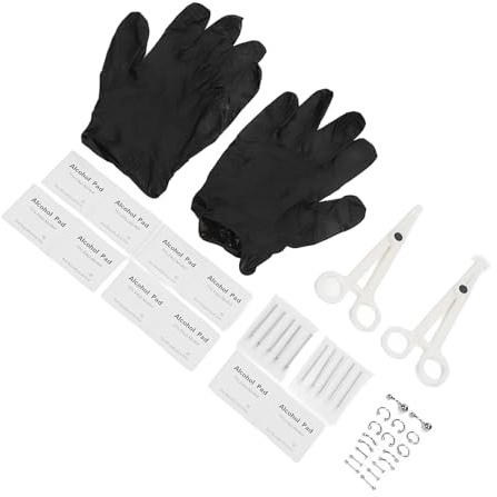 Generic Body Piercing Kit Rostfritt Stål Bekvämt Grepp Säkert Att Använda för Professionella Piercingentusiaster