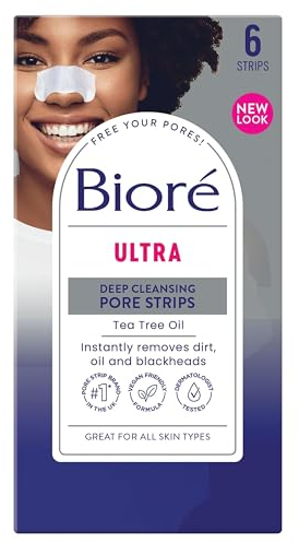 Biore Ultra Pore Strips with Glycerin,6 Count (Pack of 1),package may vary