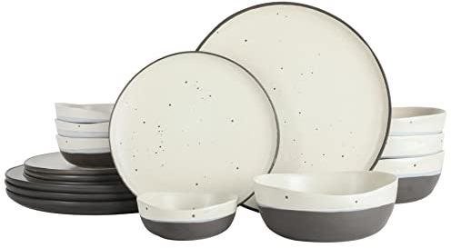 Gibson Elite, Vajilla Elite Rhinebeck de 16 piezas con dos tipos de platos hondos y tazones