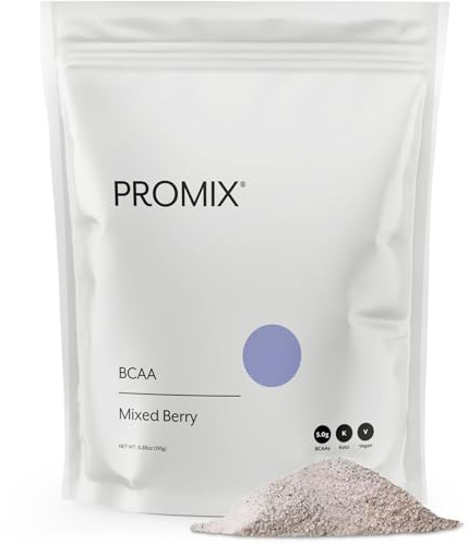 Promix BCAA Post-Workout Energy Powder - 5g Micronized BCAAs, Sugar Free, Plant Based, Vegan, Keto - Mixed Berry - 30 Servings (Pack of 1)
