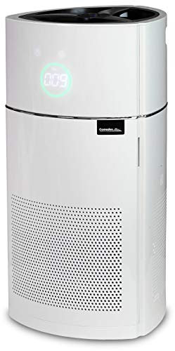 Comedes Lavaero 900 - Purificatore d'aria, filtro a 5 livelli compreso HEPA, filtro ai carboni attivi e ionizzatori, sensore PM 2.5, ideale per persone allergiche fumatori, fino a 60 m²