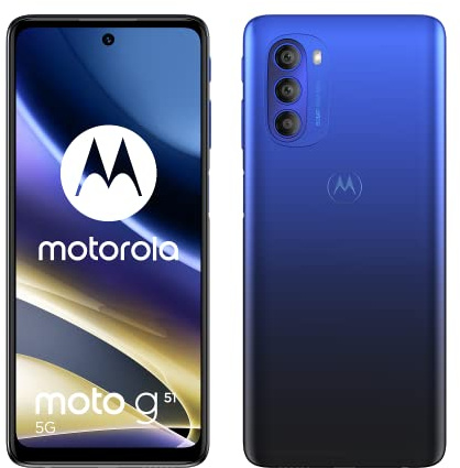 Motorola G51 Smartphone debloqué 5G 64GB Noir Indigo Version FR