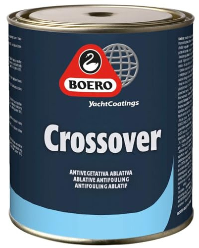 Boero YachtCoatings Crossover - Antivegetativa per Imbarcazioni 0,75LT Autopulente Autolevigante Ablativa di qualità (Nero)