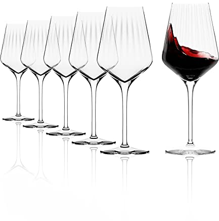 Stölzle Lausitz Rotweingläser Symphony 6er-Set 570 ml – Elegante Weingläser ideal für Rotwein – Hochwertige Rotweinkelche aus Kristallglas für maximale Aromaentfaltung – Spülmaschinen- & stoßfest