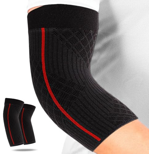 DuEgg Gomitiera 2 Pezzi, Gomitiere Palestra Unisex, Traspirante e Assorbe Il Sudore Gomitiera Palestra, Sostiene il Gomito e Allevia l'artrite |L