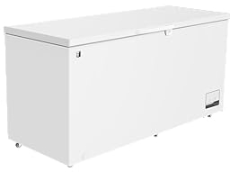 METRO Professional Congélateur bahut GHF2500, acier/aluminium, 165 x 73.5 x 83.5 cm, 500 L, 125 W, 2 paniers, éclairage LED, avec serrure, blanc