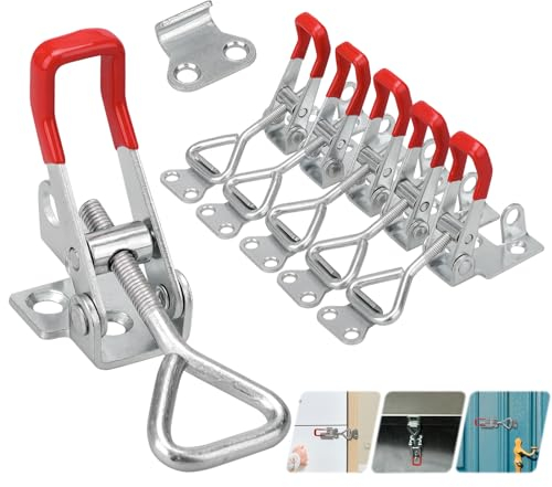 Kigniote 6 pièces Fermeture Remorque Rermeture à Levier Loquet à Bascule Loquet à Bascule GH-4001 en Métal Loquets à Bascule Réglables-Pour Portes, Caisses, Remorques Capacité de Maintien 100 KG