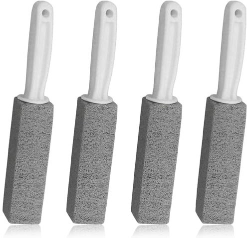Pumice Cleaning Stone with Handle, 4PCS Pumice Stone Toilet Bowl Cleaner, Pumice Stone Sticks for Cleaning Toilet Sink Swimming Pool