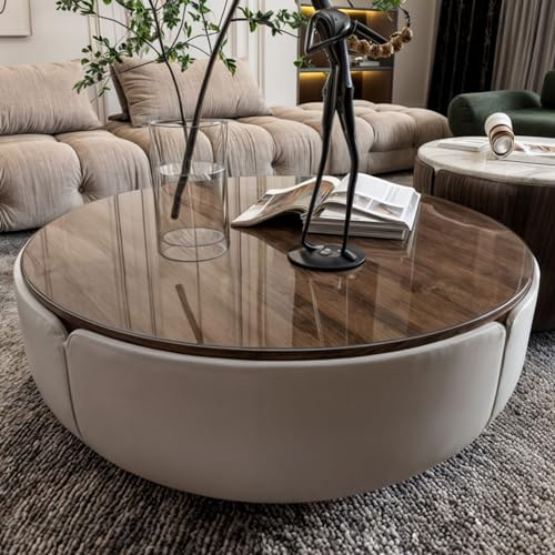 NURPELLE Runde transparente Tischfolie mit abgeschrägten Kanten, 2 mm dick - in verschiedenen Größen oder nach Maß erhältlich - durchsichtiger Tischschutz aus klarem PVC (Durchmesser 50 cm)