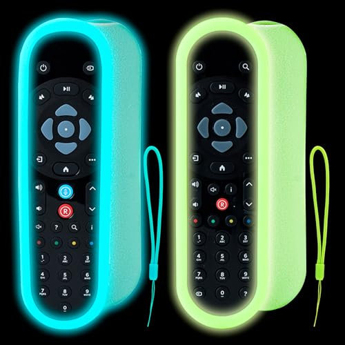 2 Pack Remote Cover Case for Original SKY Q Voice Remote Control SKY135, SKY Q Touch and Non-Touch Remote Silicone Protective Case with Lanyard for Sky Glass Remote, Glow in the Dark