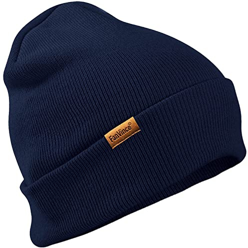 Mössa Herr Dam Vinter Kallsäker Vintermössa - Vindtät Beanie Andningsförmåga Mjuk Elastisk Termisk Stickad Hatt - Varm Gåvor för Män och Kvinnor