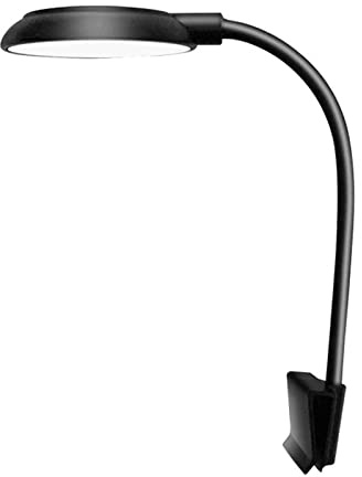 Hxyxbnhno Lampe LED pour aquarium à clipser - Réglable à 360 degrés - Lumières blanches et bleues - Sans scintillement - Protège les yeux