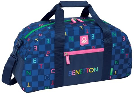 SAFTA Benetton DAMERO - Bolsa de Deporte, Mochila, Ideal para Niños de Diferentes Edades, Cómoda y Versátil, Calidad y Resistencia, 50x26x20 cm