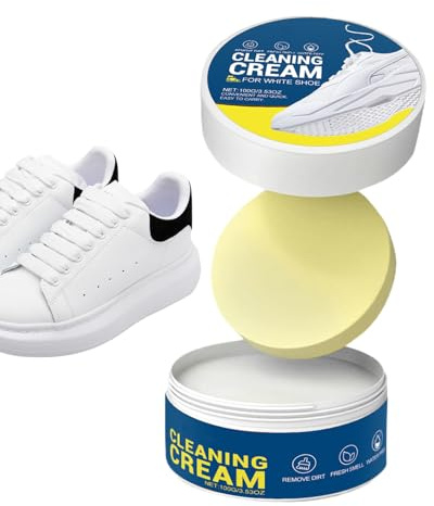 Kit de nettoyage de chaussures blanc | Crème de nettoyage de chaussures multifonction – Kit de retrait rapide et de restauration des taches pour le sport, la course, la randonnée, la gym, Attribut