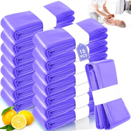 15 Pezzi Cinnani Sacchetti Ricariche Mangiapannolini 4.5M Compatibile Tutti i Secchi Standard Viola