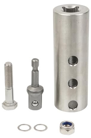 Adattatore per trapano per rimorchio, adatto per alberi di trasmissione da 2,5 cm, manico in acciaio inox, attacco per trapano elettrico