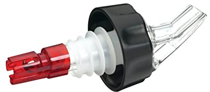 BarCraft KCBCSHOT 25ml Spirit Measure and Bottle Pourer, Black, 9.5 x 3.5 cm